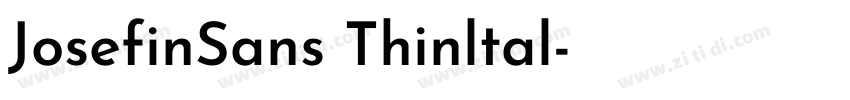 JosefinSans Thinltal字体转换